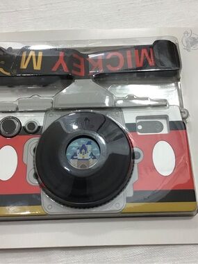 Disney Red and Black Mickey iPhone  XR Camera Privacy Cover with Lanyard